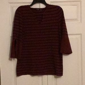 Gorgeous maroon with black stripes sweater